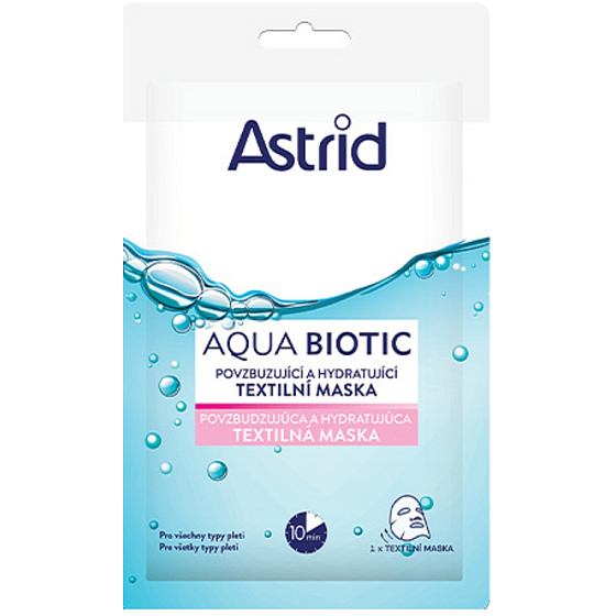 Astrid Aqua Biotic belebende und feuchtigkeitsspendende Textilmaske für alle Hauttypen 20 ml