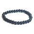 Achat schwarz mattes Armband elastischer Naturstein, Kugel 6 mm / 16 - 17 cm, gibt Mut und Kraft