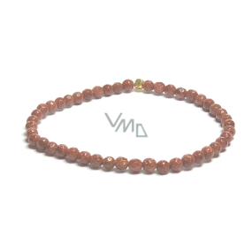 Goldstein Goldfacettenarmband elastisch, Kunststeinkugel 4 mm / 16 - 17 cm, Ambitionsstein Goldstein Goldfacettenarmband elastisch, Kunststeinkugel 4 mm / 16 - 17 cm, Ambitionsstein