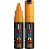 Posca Universal-Acrylmarker mit breiter, geschnittener Spitze 8 mm Hellgelb (orange) PC-8K