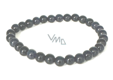 Saphirarmband elastischer Naturstein, Kugel 6 mm / 16 - 17 cm, Stein der Weisheit, Wahrheit und Intuition