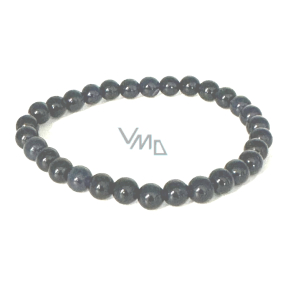 Saphirarmband elastischer Naturstein, Kugel 6 mm / 16 - 17 cm, Stein der Weisheit, Wahrheit und Intuition