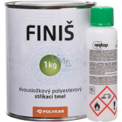 Polykar Finiš stříkací tmel, dvousložkový polyesterový + tužidlo, 1 kg