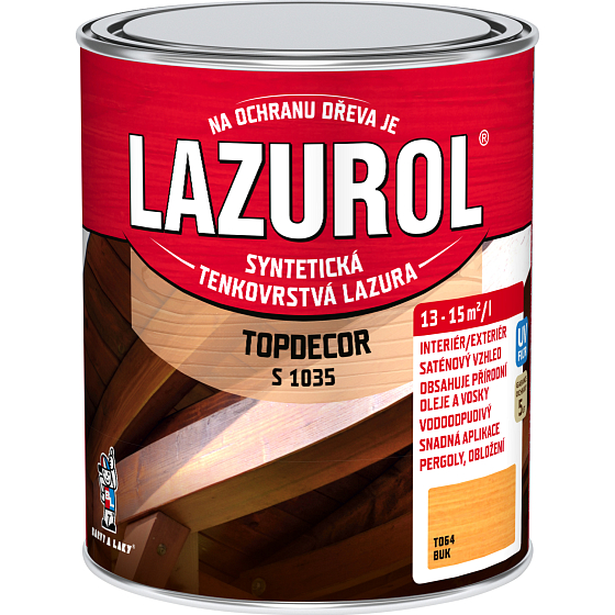 Lazurol Topdecor S1035 dünnschichtige Holzlasur T064 Buche, 750 ml