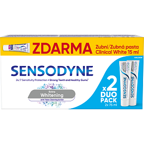 Sensodyne Extra Whitening Zahnpasta 2× 75 ml + 15 ml Aktive Schutz für das Zahnfleisch Sensodyne Extra Whitening Zahnpasta 2× 75 ml + 15 ml Aktive Schutz für das Zahnfleisch
