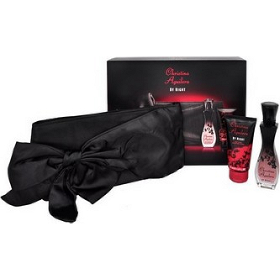 Christina Aguilera von Night parfümiertes Wasser für Frauen 30 ml + Körperlotion 50 ml + Handtasche, Geschenkset