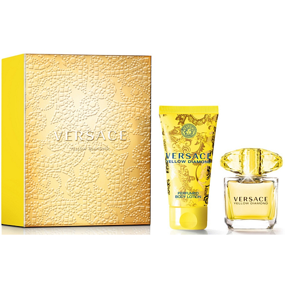 Versace Yellow Diamond Eau de Toilette 30 ml + Körperlotion 50 ml, Geschenkset für Frauen
