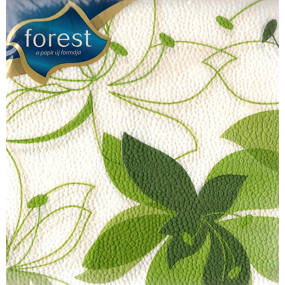 Waldpapierservietten 1 Lage 30 x 30 cm 45 Stück Grüne Blume