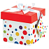Angel Folding Geschenkbox mit Band Tupfen 10x10x10 cm