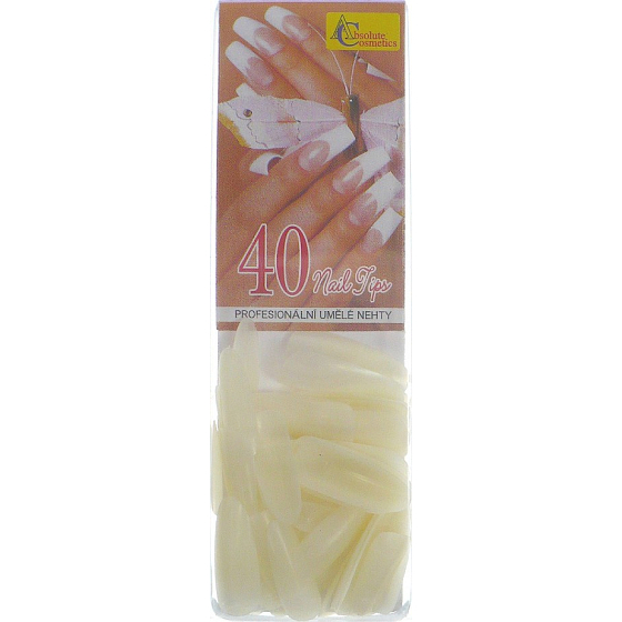 Absolute Cosmetics 40 Nail Tips Professioneller Kunstnagel 0400 Oval 40 Stück
