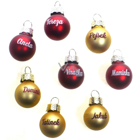 Albi Goldene Weihnachtskugel Simon 2 cm