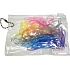 Haarband Silikon gelb, orange, pink, blau, lila, grün Mix etue 10,5 x 7 cm