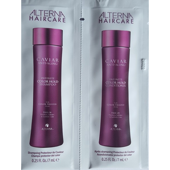 Alterna Caviar Infinite Color Hold Duo Sachet Shampoo- und Conditionerprobe für coloriertes Haar 2 x 7 ml