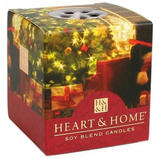 Heart & Home Warm Christmas Soy Kerze ohne Wrap brennt bis zu 15 Stunden 53 g
