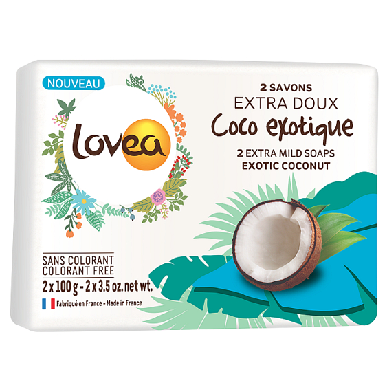 Lovea Coconut Extra sanfte Toilettenseife 2 x 100 g