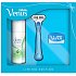Gillette Venus Rasierer + Ersatzkopf 2 Stück + Satin Care Pure & Delicate Rasiergel 75 ml, Kosmetikset für Damen