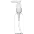 Transparente Plastikflasche mit 75 ml Spender