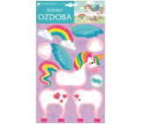 Faltbares Papierornament Einhorn 21 x 36,5 cm