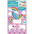 Faltbares Papierornament Einhorn 21 x 36,5 cm