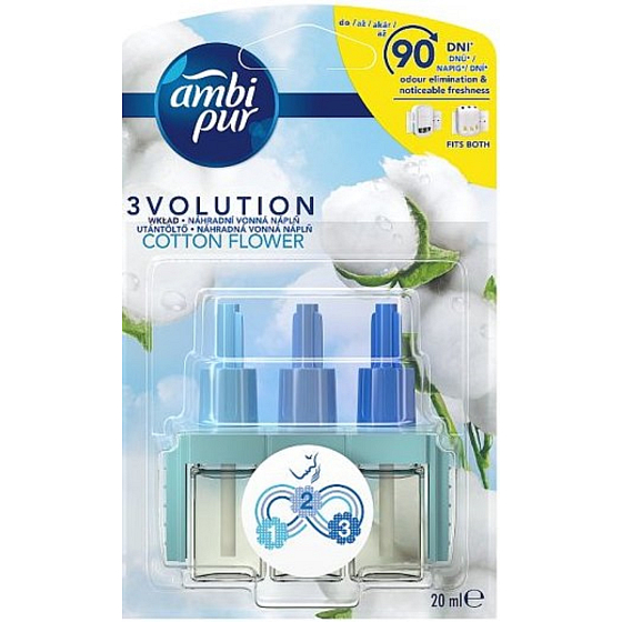 Ambi Pur 3 Volution Cotton Flower elektrischer Lufterfrischer Nachfüllpack 20 ml
