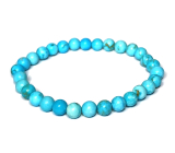 Tyrkenit Armband elastischer Naturstein, Perle 6 mm / 16-17 cm, Stein der jungen Leute, die ein Lebensziel suchen