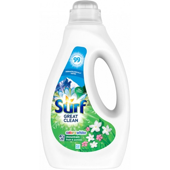 Surf Color & White Mountain Fresh & Jasmine Waschgel für Bunt- und Weißwäsche 20 Dosen 1 l
