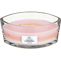 WoodWick Trilogy Island Getaway - Island Vacation Duftkerze mit breitem Holzdocht und Deckel Glasboot 453 g