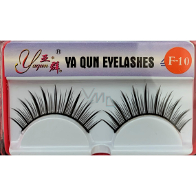 EyelaShes Künstliche Wimpern mit Kleber F-10 Schwarz 1 Paar