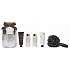 Grace Cole Rose & Geranium Körpercreme 50 ml + Hand- und Nagelcreme 50 ml + Duschgel 100 ml + Badeschaum 100 ml + Badeschwamm + Glasgefäß, Kosmetikset für Frauen
