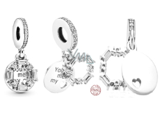 Charms Sterling Silber 925 Eisschnitzerei - You melt my heart, Liebesarmband Anhänger