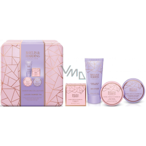 Baylis & Harding Jojoba, Vanille und Mandel Duschcreme 50 ml + Handcreme 50 ml + feste Seife 50 g + Körperbutter 50 ml + Dose, Kosmetikset für Frauen Baylis & Harding Jojoba, Vanille und Mandel Duschcreme 50 ml + Handcreme 50 ml + feste Seife 50 g + Körperbutter 50 ml + Dose, Kosmetikset für Frauen