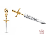Charm Sterling Silber 925 Game of Thrones Arya Stark Schwert Nadel, Armband Anhänger, Film