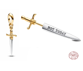 Charm Sterling Silber 925 Game of Thrones Arya Stark Schwert Nadel, Armband Anhänger, Film
