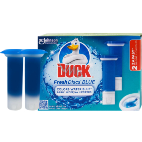 Duck Fresh Discs Blue Efekt modré vody Wc závěsný čistič náhradní náplň 2 x 36 g Duck Fresh Discs Blue Efekt modré vody Wc závěsný čistič náhradní náplň 2 x 36 g