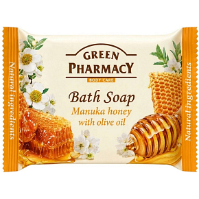 GREEN festes Seifenstück Manuka-Honig und Olivenöl 100 g