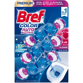 Bref WC blok Color Auto Active Flowers, 3 × 50 g