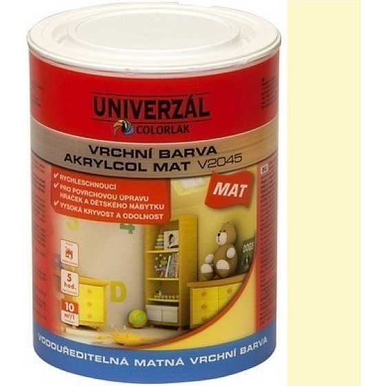 Colorlak Akrylcol Mat V2045 wasserbasierte matte Deckfarbe Elfenbein 0,6l