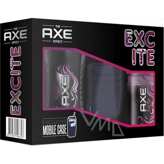 Axe Excite Deodorant Spray für Männer 150 ml + Duschgel 250 ml + Handyhülle, Kosmetikset