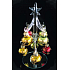 Glassetzling mit farbigen Ornamenten 15 cm