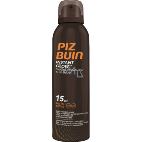 Piz Buin Instant Glow SPF15 Aufhellendes Sonnenspray mit sofortiger Strahlungswirkung 150 ml