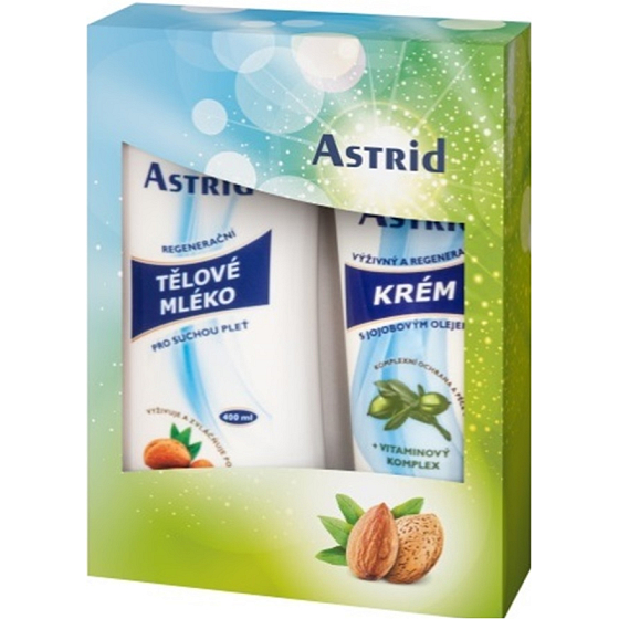 Astrid Regenerierende Körperlotion für trockene Haut 250 ml + pflegende und regenerierende Creme mit Jojobaöl 100 ml, Kosmetikset