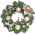 Adventskranz mit Champagner 35 cm