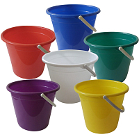 Eimer Kunststoff, ohne Auslauf, verschiedene Farben, 10 l