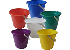 Eimer Kunststoff, ohne Auslauf, verschiedene Farben, 10 l