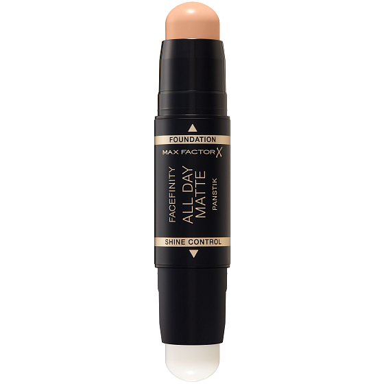 Max Factor Facefinity Ganztägig Matt Panstik 2in1 opake Basis und Make-up in einem Stick 42 Elfenbein 5 g