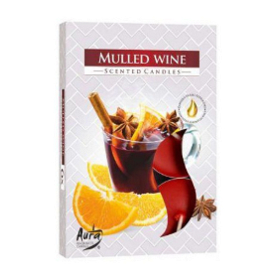 Glühwein zugeben - Glühwein aromatische Teekerze 6 Stück Brenndauer 4 Stunden