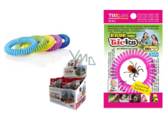 Trixline Wasserabweisendes Repellent-Armband - Gummiband gegen Zecken mit Citriodiol 1 Stück, TR 352 zufällige Farbauswahl