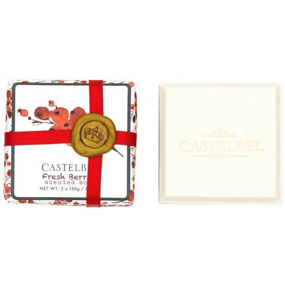 Castelbel Fresh Berries - Frische Beeren Weihnachts-Toilettenseife 2 x 150 g, Kosmetikset