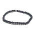 Goldstein blau Avanturin Facettenarmband elastisch, Kunststeinkugel 4 mm / 16 - 17 cm, Schmuckstein