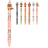Colorino Gummierter Stift Kleine Füchse rosa, blaue Mine 0,5 mm